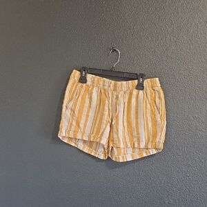 💜Old Navy Yellow & White Striped Drawcord Athletic Shorts